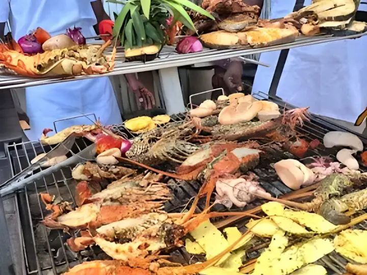 Seafood and Swahili dishes at Marafiki beach restaurant, Watamu