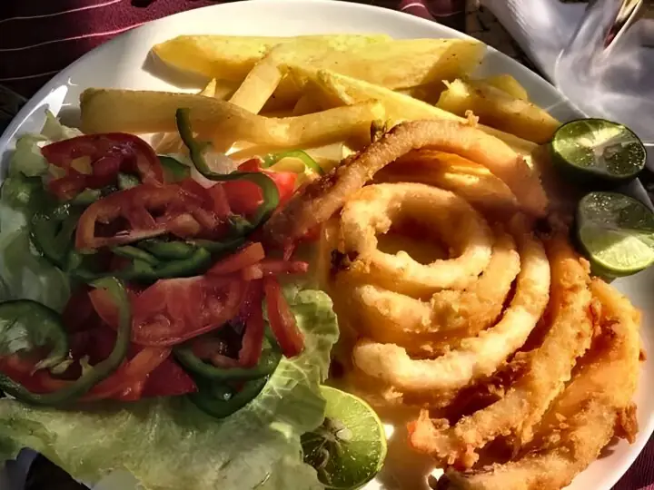 Seafood and Swahili dishes at Marafiki beach restaurant, Watamu